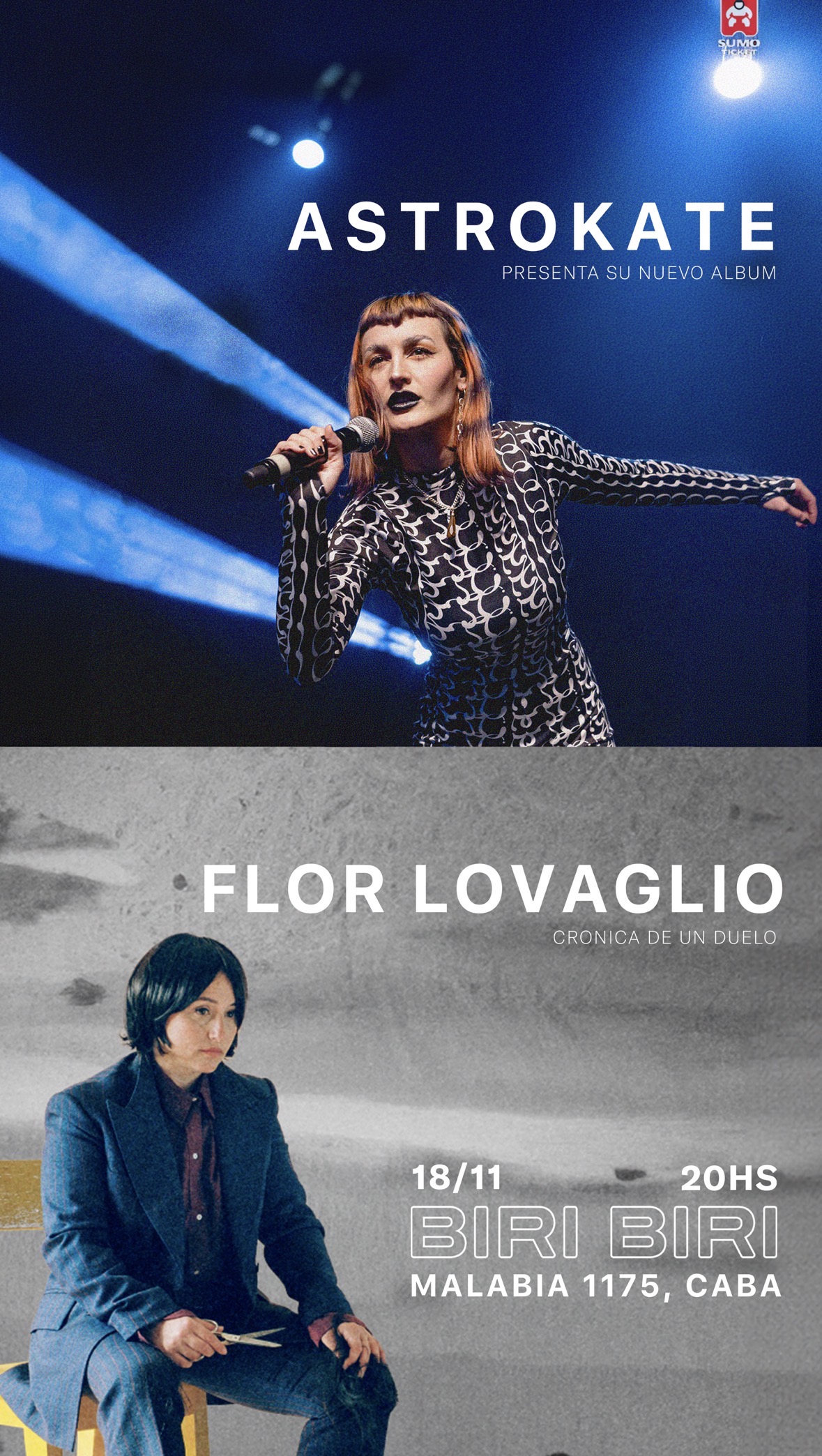 Afiche de ASTROKATE + FLOR LOVAGLIO en BIRIBIRI