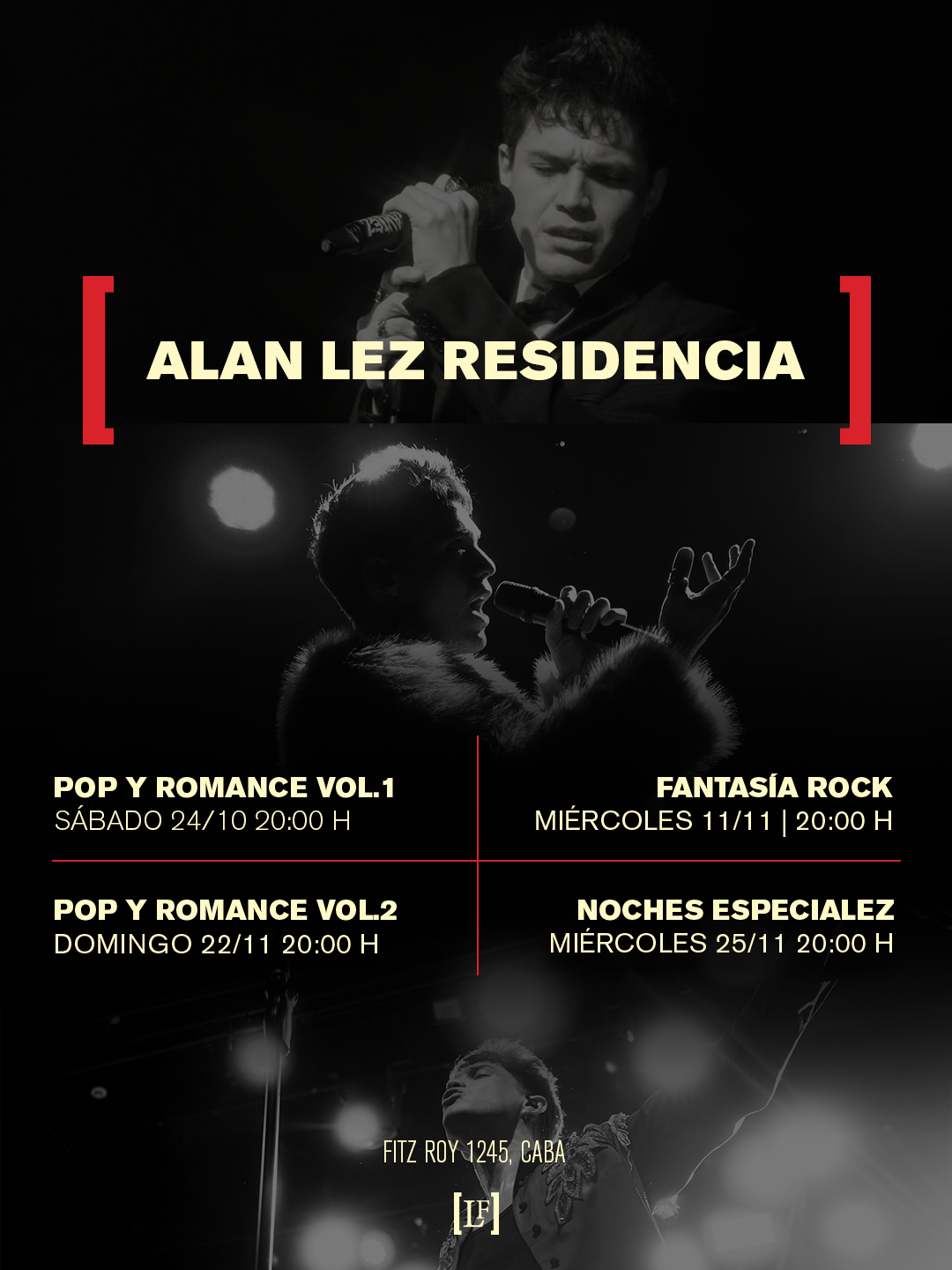 ALAN LEZ RESIDENCIA: 4 FECHAS