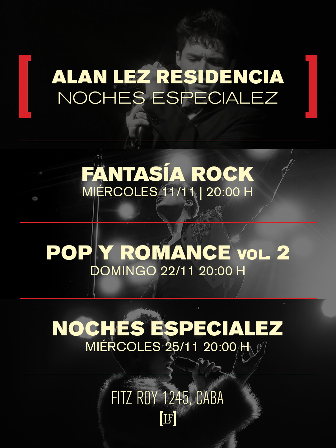 ALAN LEZ RESIDENCIA: 3 FECHAS