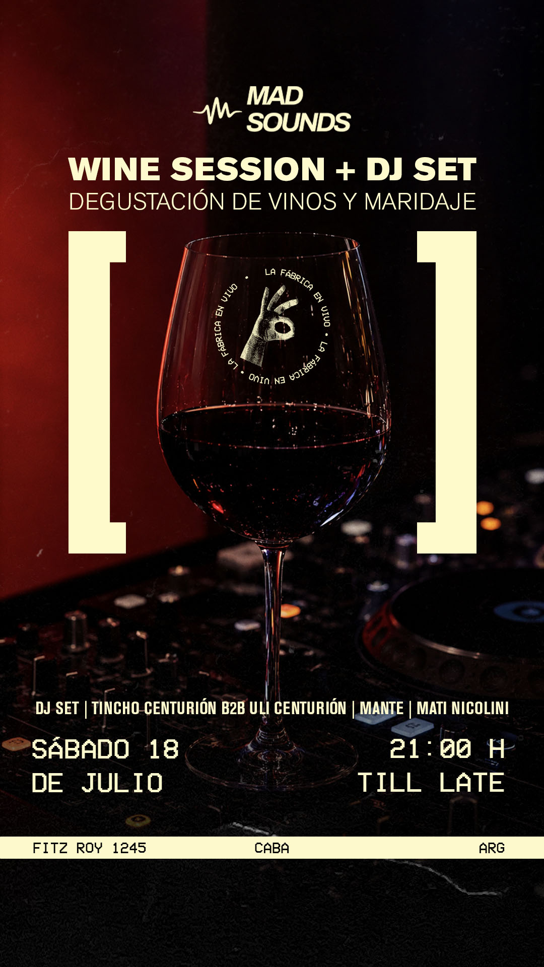 MAD SOUNDS: WINE SESSION + DJ SET